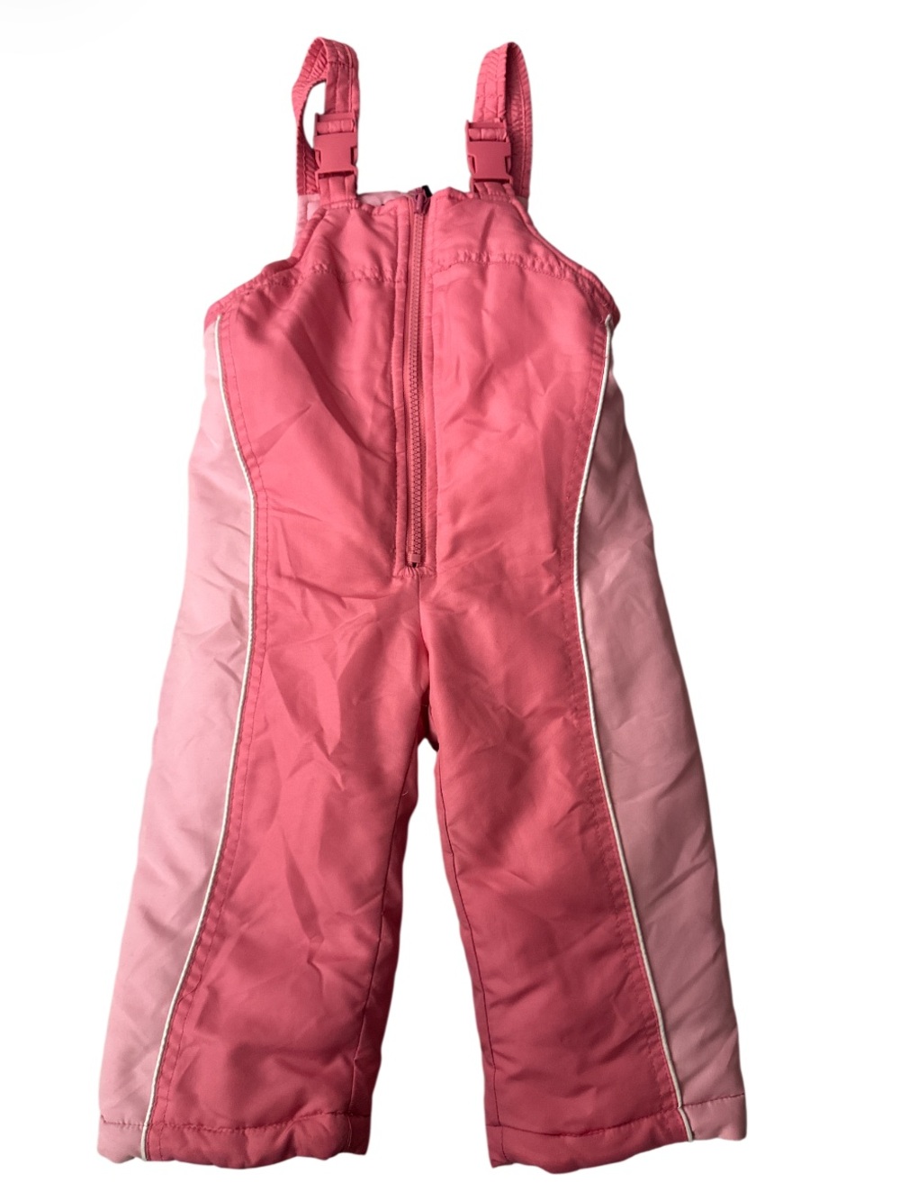 OshKosh Toddler Girls Pink Insulated Bib Overalls Snow Ski - Size 24 Months